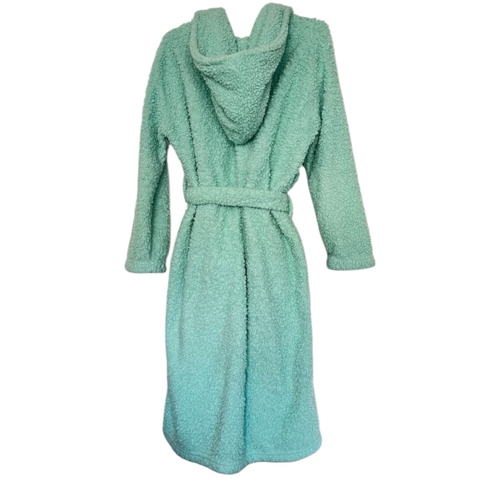 POTTERYBARN TEEN Mint Green Fleece Robe Size XS -- SUPER DUPER CUTE & COMFY! - Picture 5 of 12
